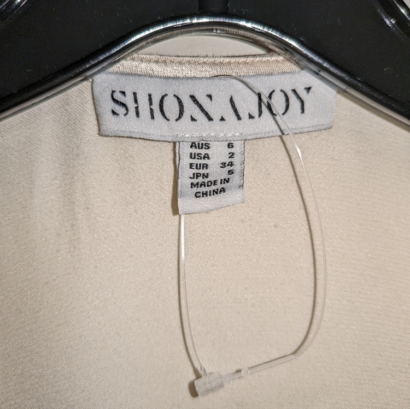11. NWOT SHONA JOY LA LUNE TIE FRONT BIAS MIDI DRESS IN CREAM - Picture 7 of 11